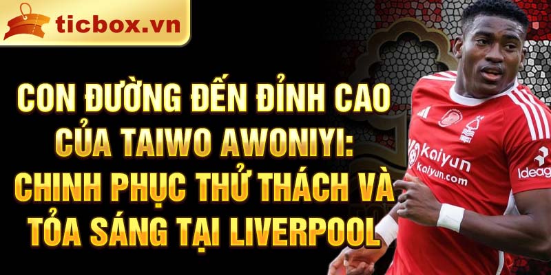 Con đường đến đỉnh cao của taiwo awoniyi: chinh phục thử thách và tỏa sáng tại liverpool